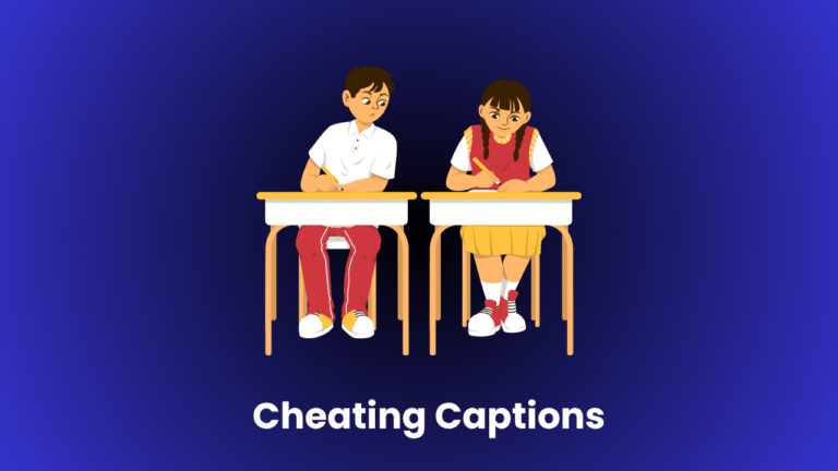 Cheating captions